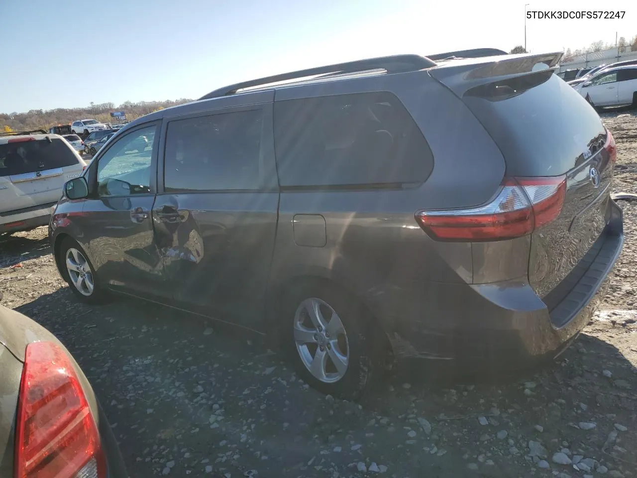 2015 Toyota Sienna Le VIN: 5TDKK3DC0FS572247 Lot: 80145954