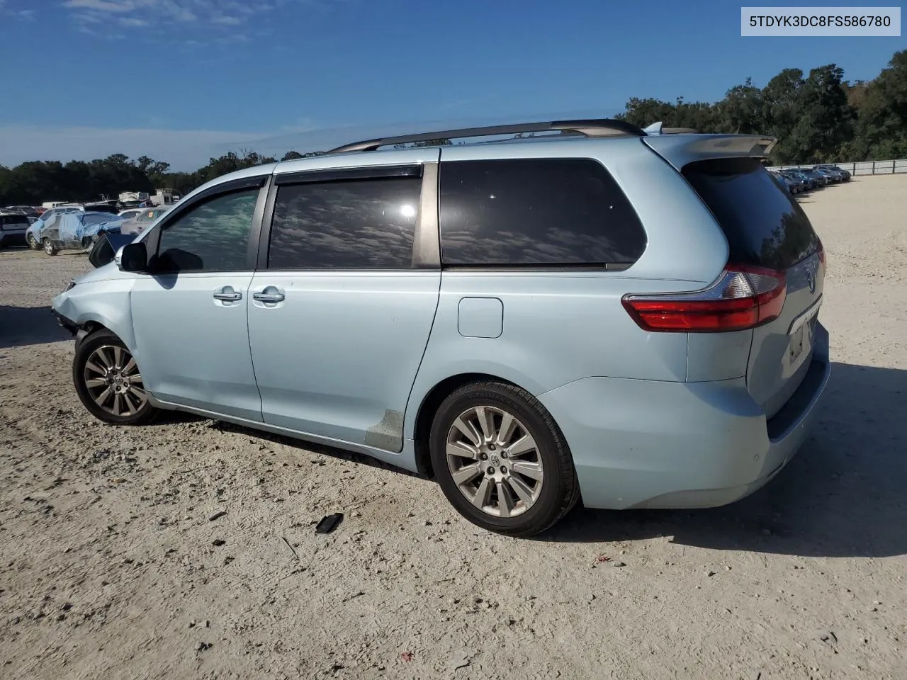 2015 Toyota Sienna Xle VIN: 5TDYK3DC8FS586780 Lot: 80148204