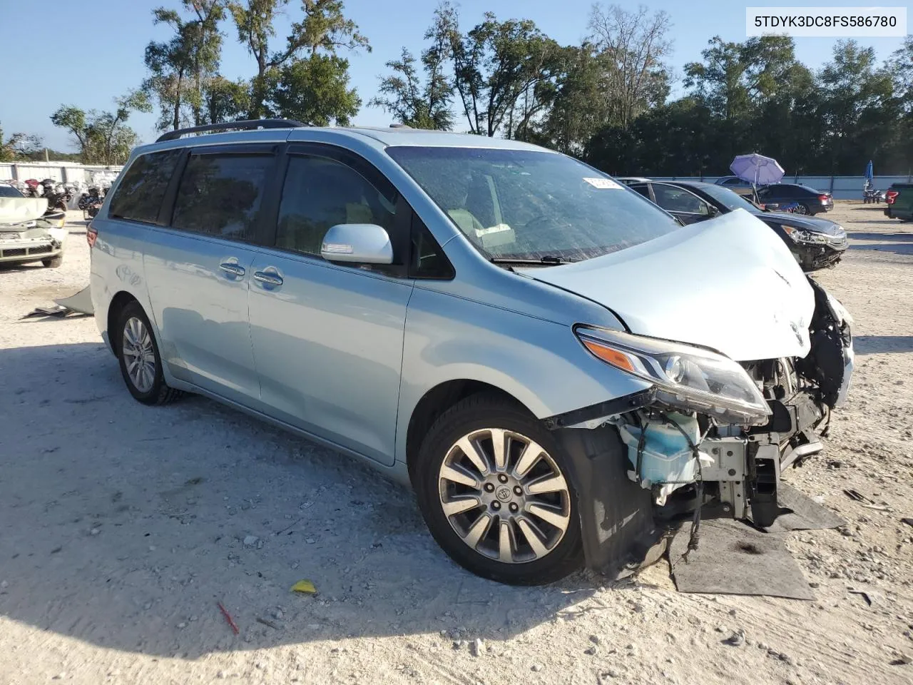 2015 Toyota Sienna Xle VIN: 5TDYK3DC8FS586780 Lot: 80148204