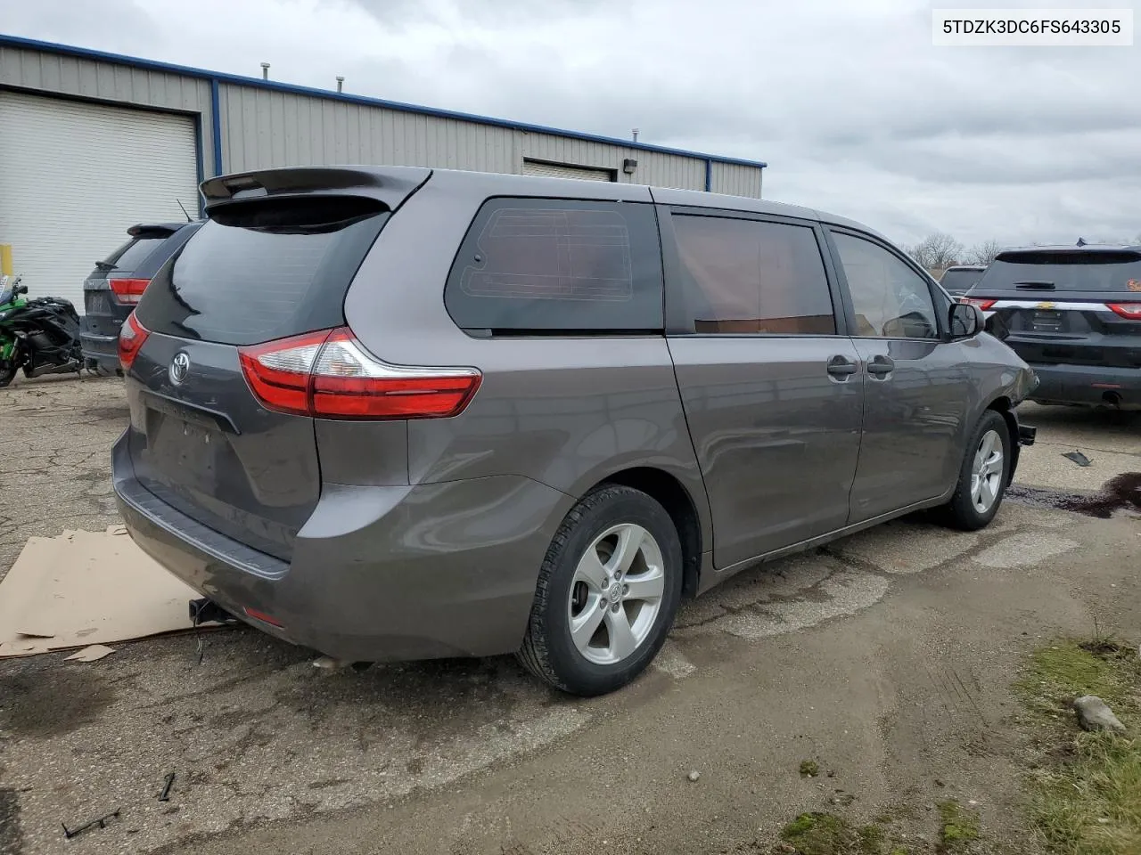 2015 Toyota Sienna VIN: 5TDZK3DC6FS643305 Lot: 80217074