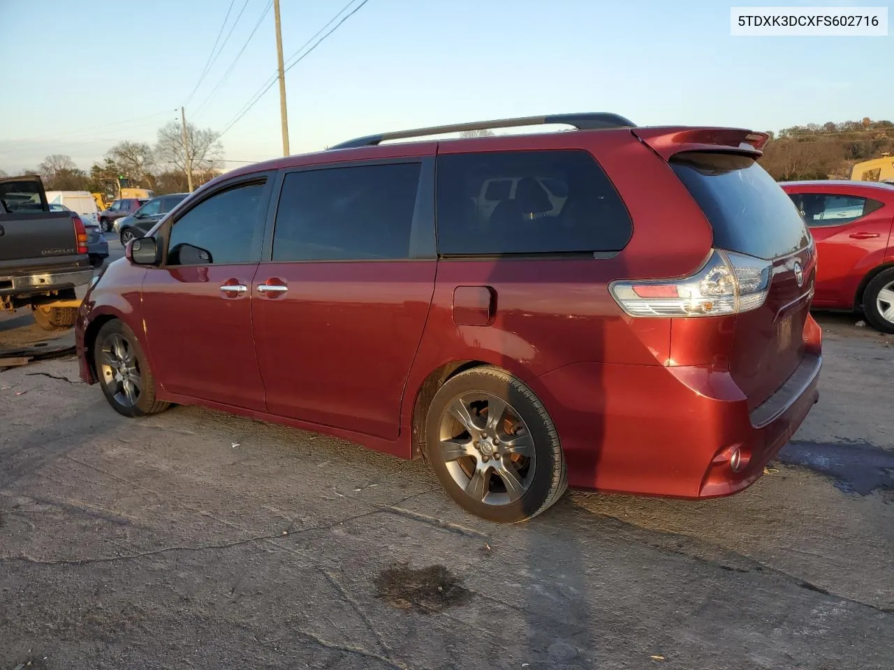 2015 Toyota Sienna Sport VIN: 5TDXK3DCXFS602716 Lot: 80227304