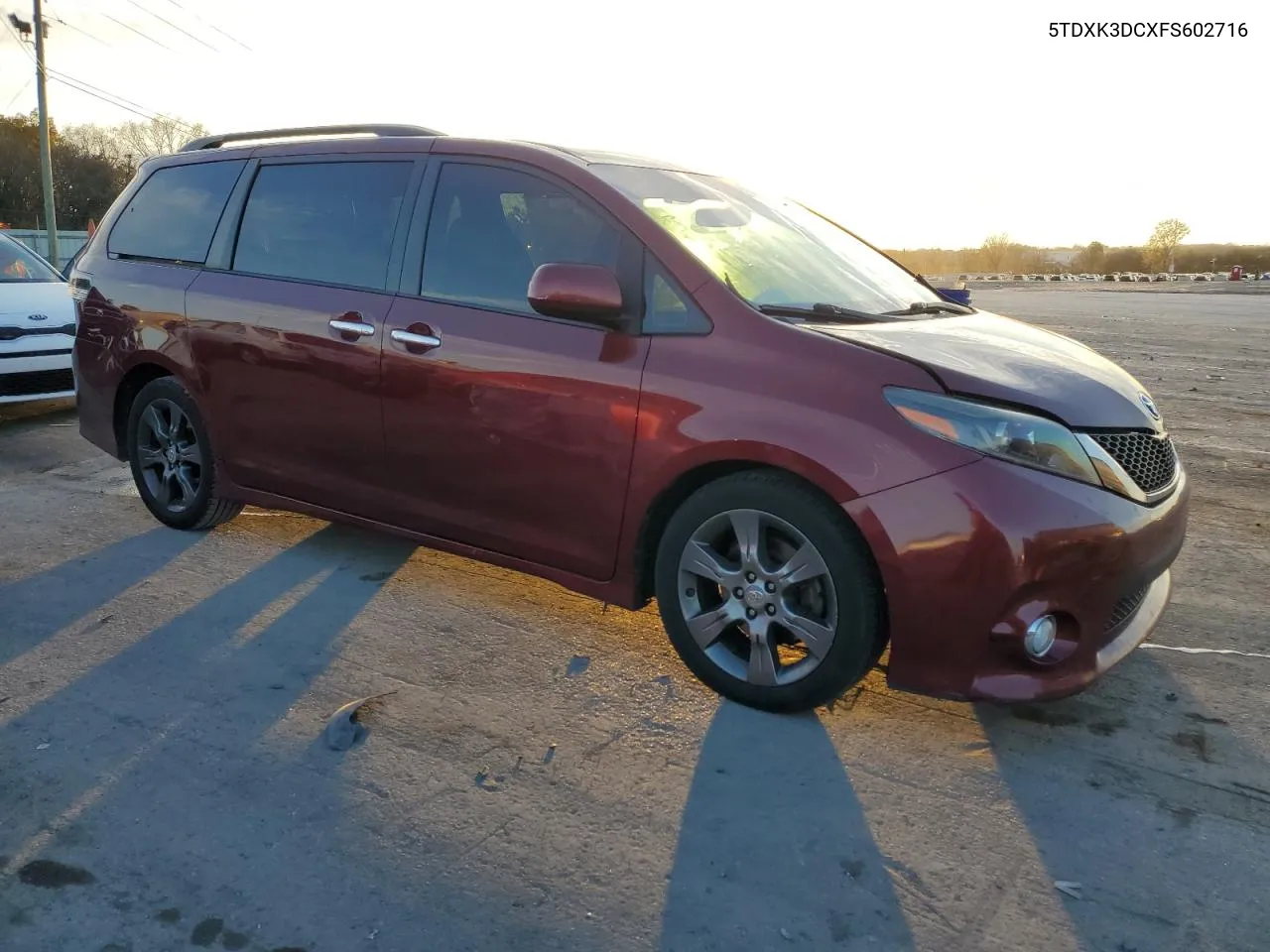 2015 Toyota Sienna Sport VIN: 5TDXK3DCXFS602716 Lot: 80227304