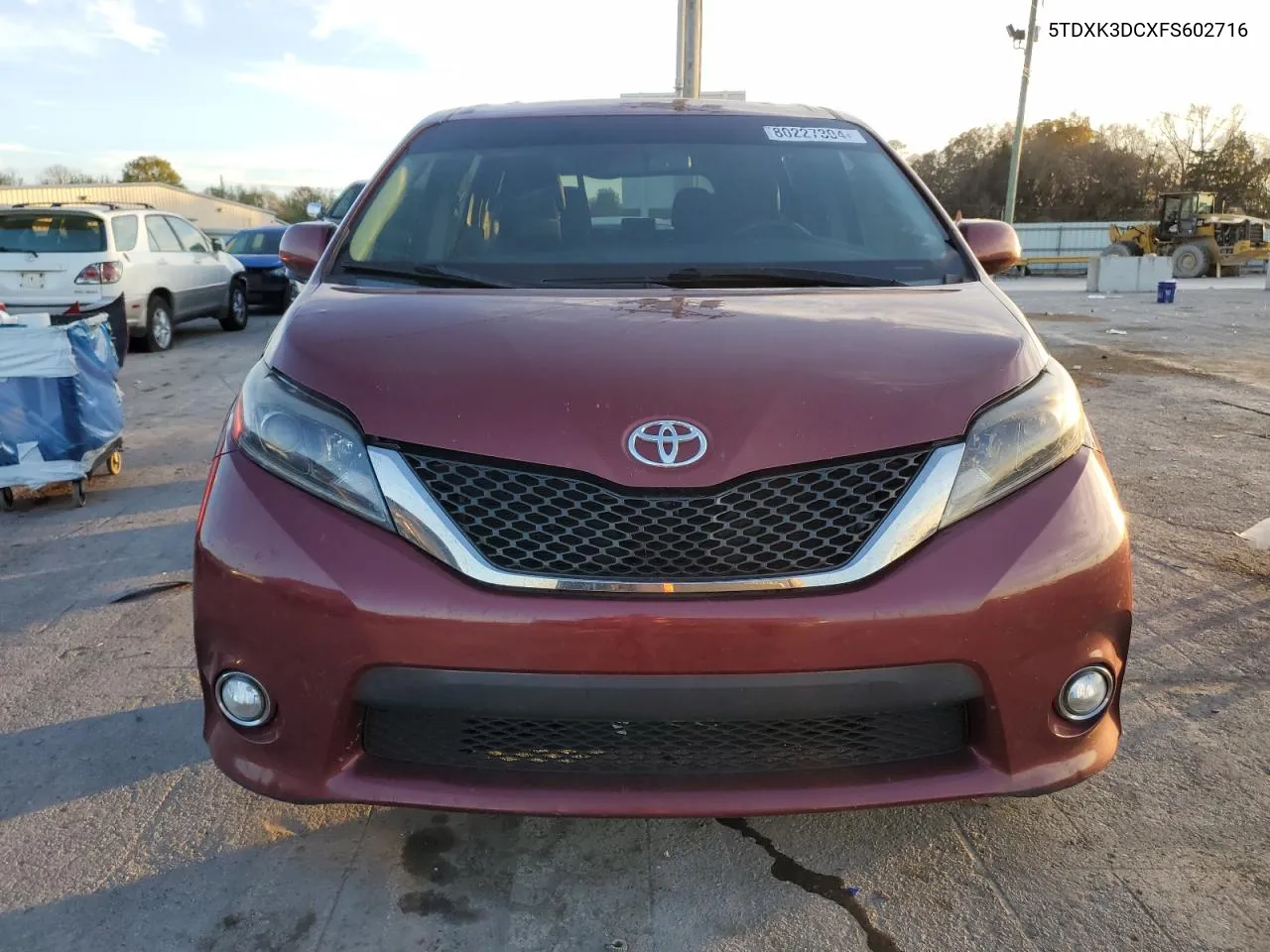 2015 Toyota Sienna Sport VIN: 5TDXK3DCXFS602716 Lot: 80227304