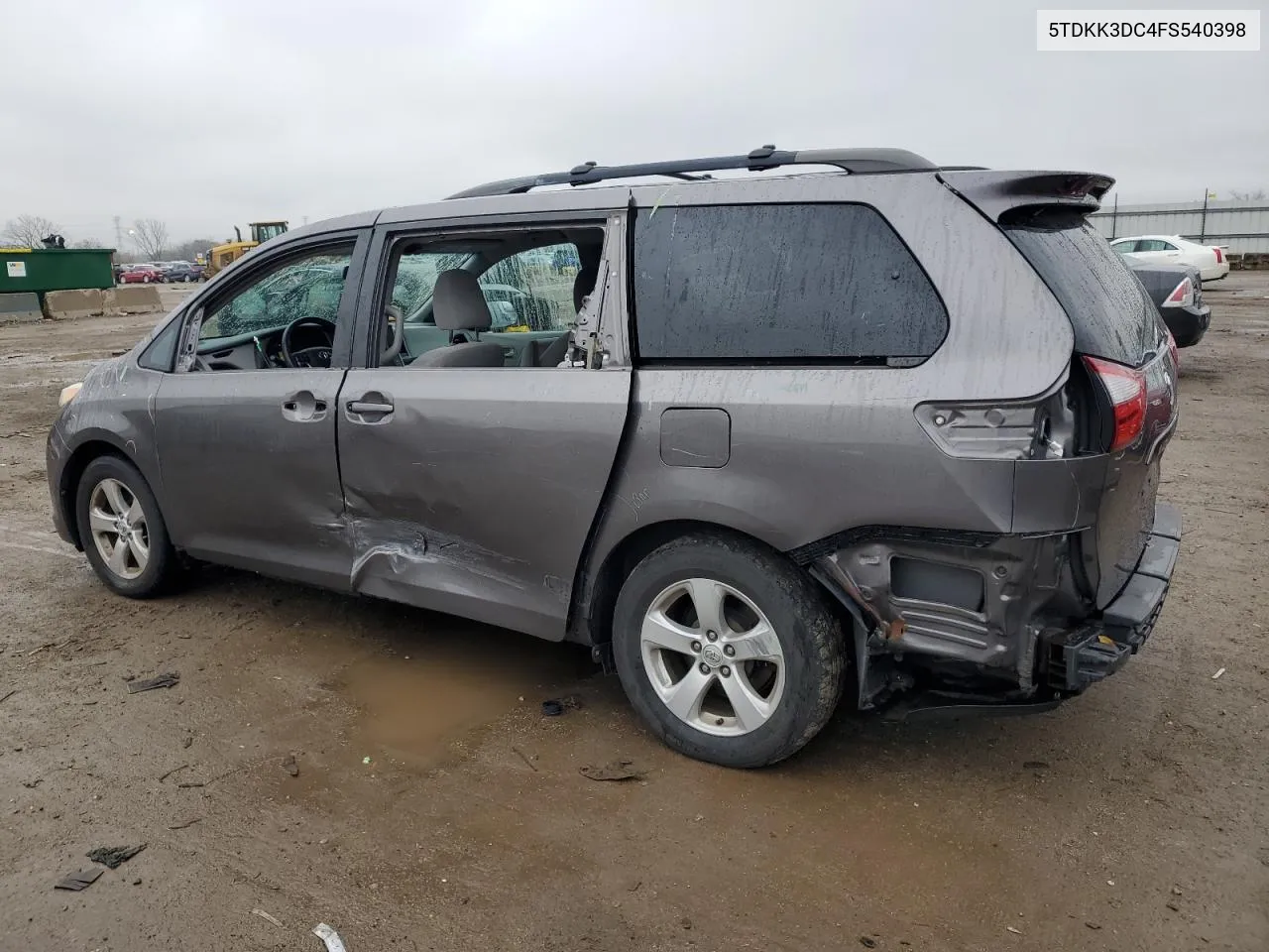 2015 Toyota Sienna Le VIN: 5TDKK3DC4FS540398 Lot: 80282944