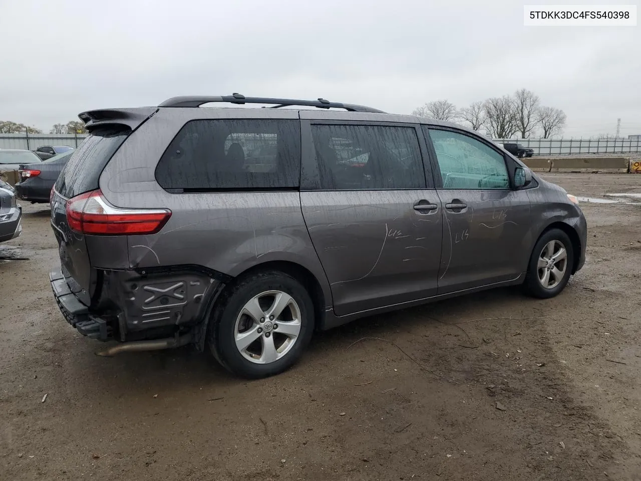 2015 Toyota Sienna Le VIN: 5TDKK3DC4FS540398 Lot: 80282944