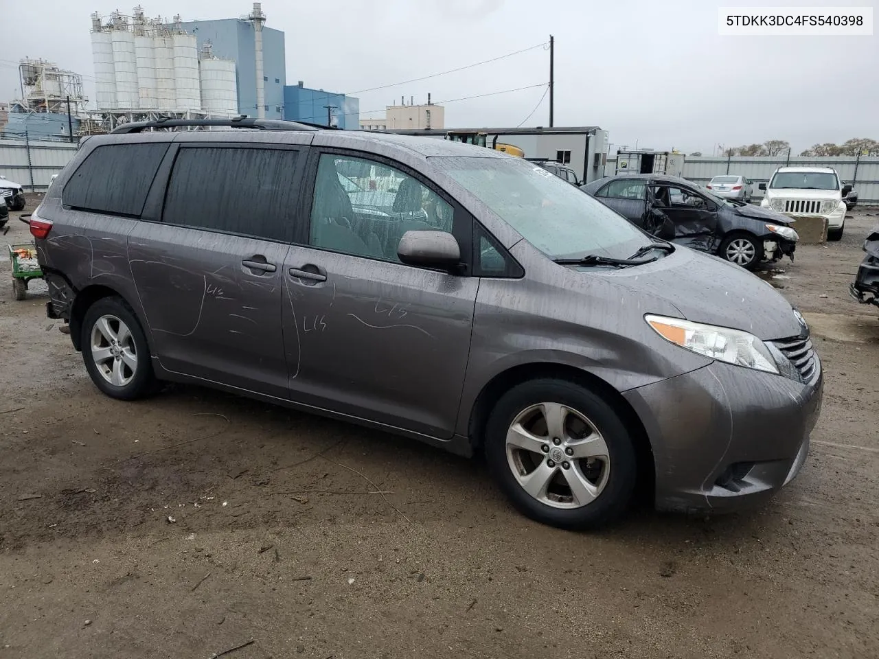 2015 Toyota Sienna Le VIN: 5TDKK3DC4FS540398 Lot: 80282944