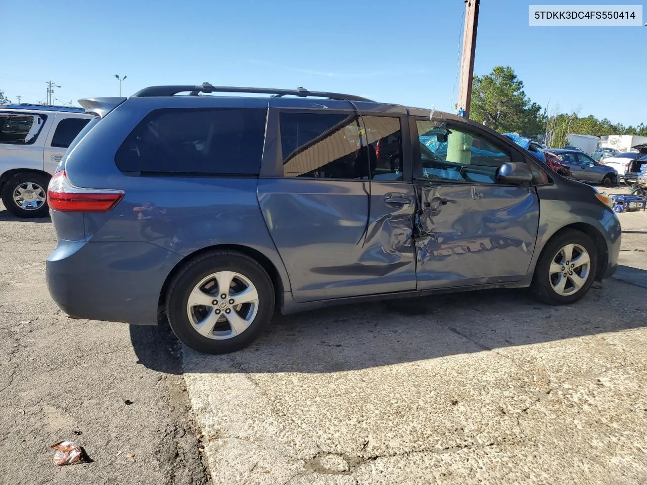 2015 Toyota Sienna Le VIN: 5TDKK3DC4FS550414 Lot: 80336464