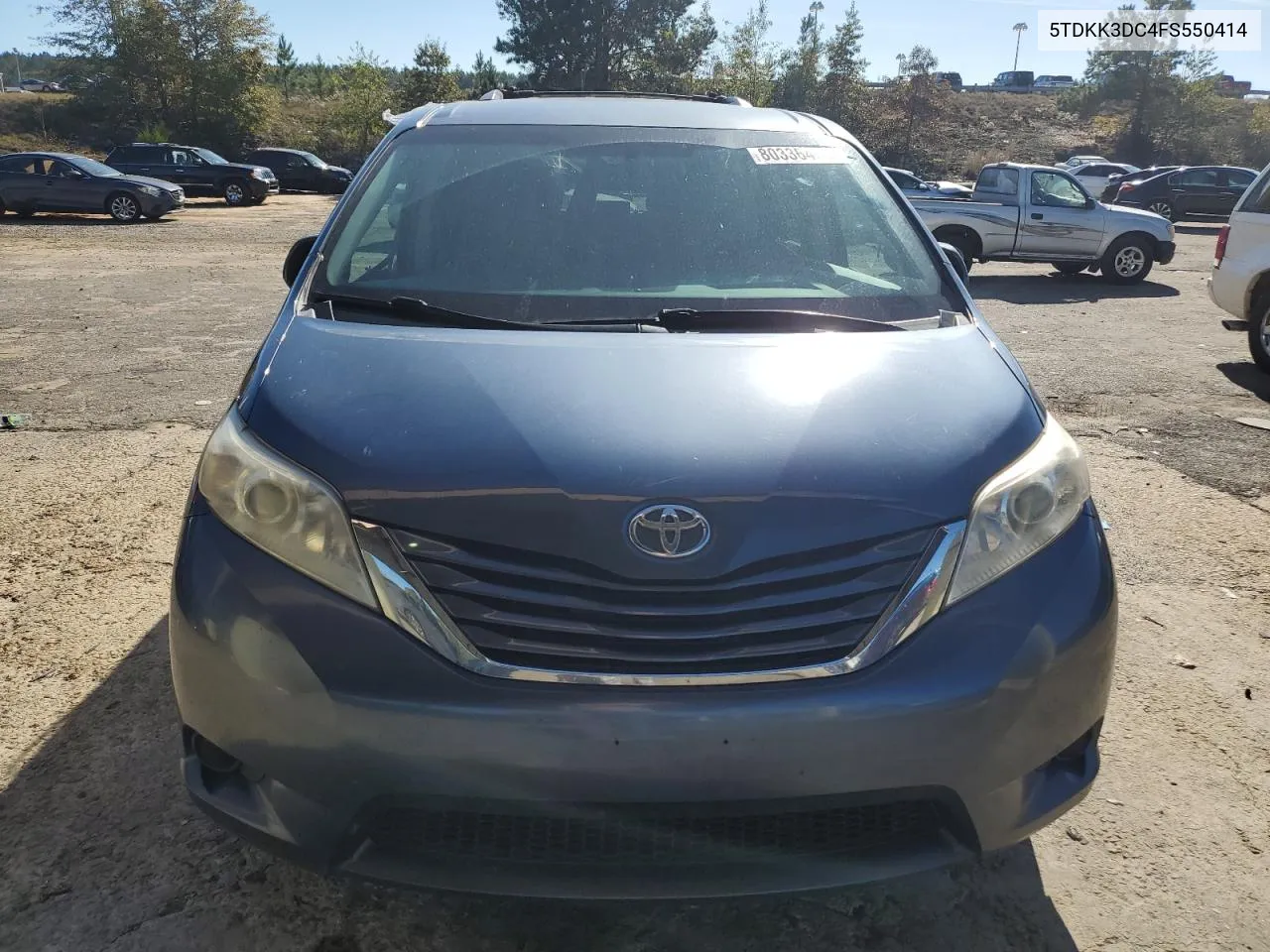 2015 Toyota Sienna Le VIN: 5TDKK3DC4FS550414 Lot: 80336464