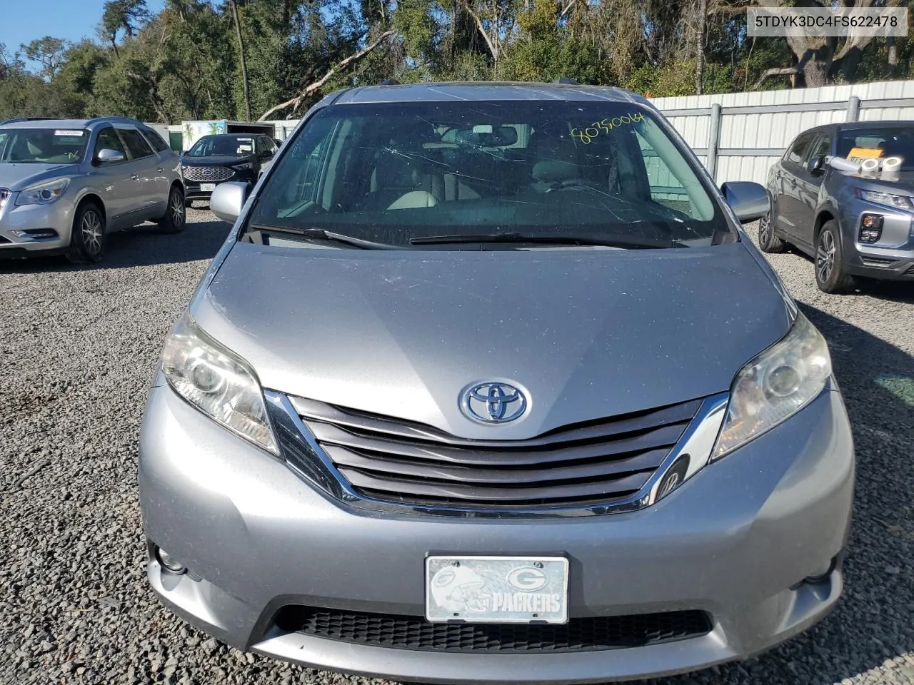 2015 Toyota Sienna Xle VIN: 5TDYK3DC4FS622478 Lot: 80350064