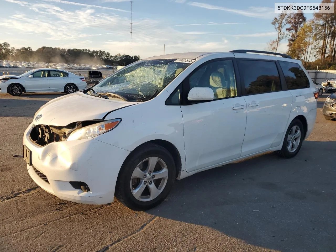 2015 Toyota Sienna Le VIN: 5TDKK3DC9FS548156 Lot: 80421604