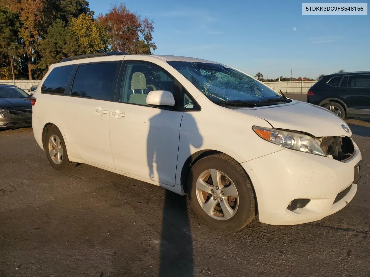 2015 Toyota Sienna Le VIN: 5TDKK3DC9FS548156 Lot: 80421604