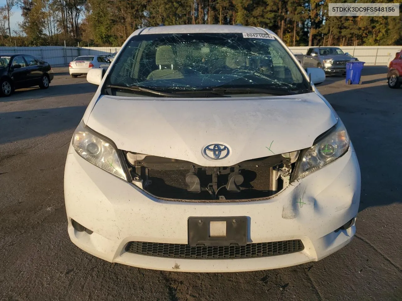 2015 Toyota Sienna Le VIN: 5TDKK3DC9FS548156 Lot: 80421604