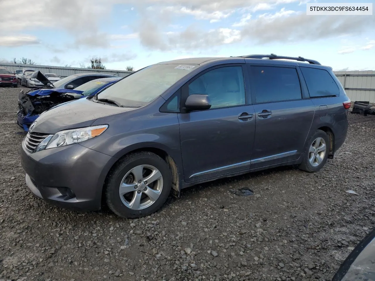 2015 Toyota Sienna Le VIN: 5TDKK3DC9FS634454 Lot: 80741964