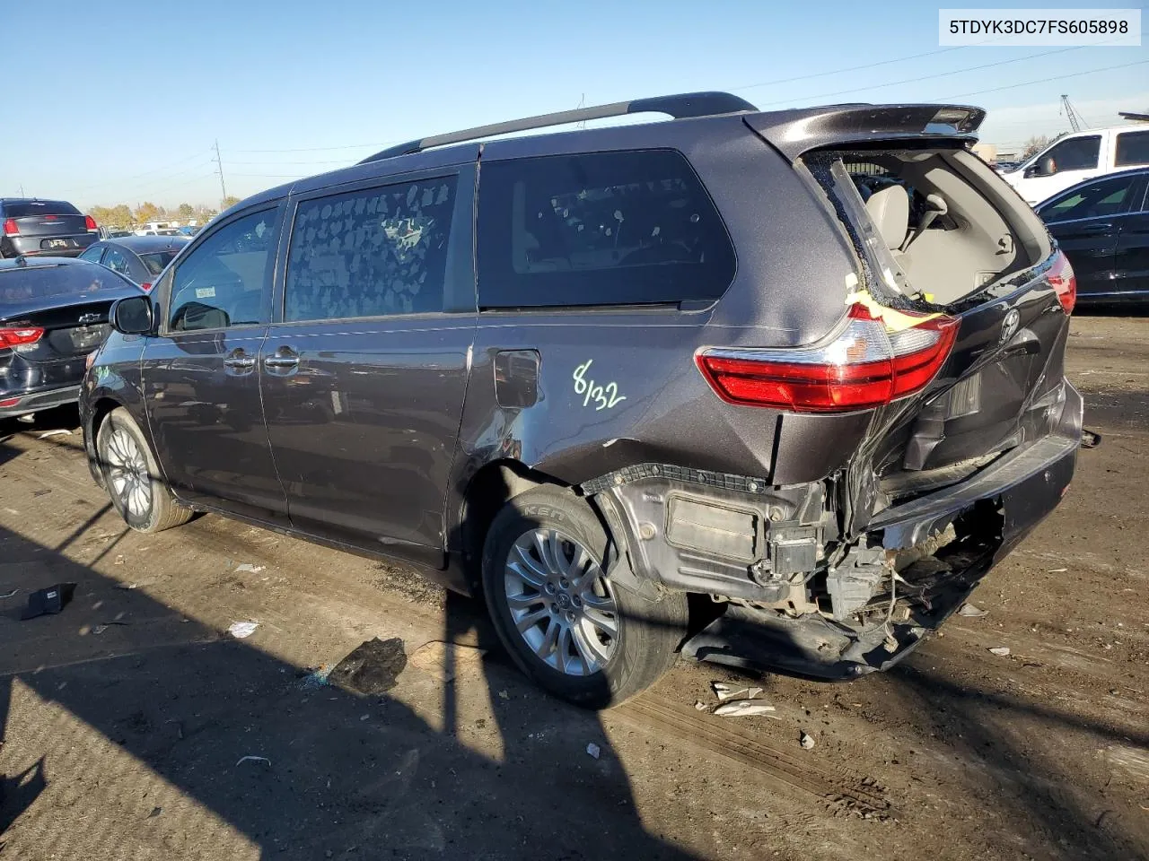 2015 Toyota Sienna Xle VIN: 5TDYK3DC7FS605898 Lot: 80779974