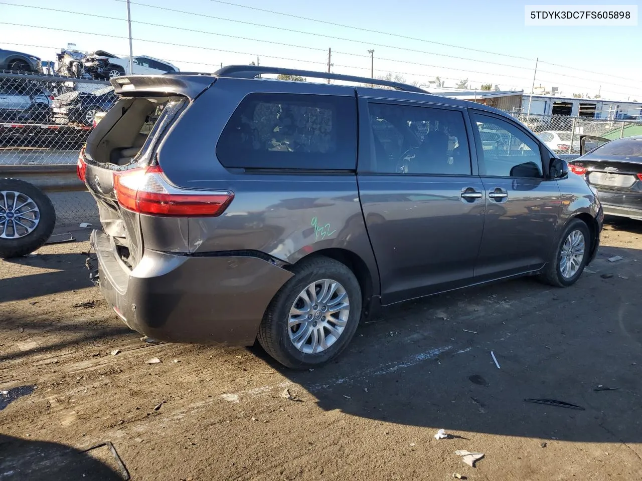 2015 Toyota Sienna Xle VIN: 5TDYK3DC7FS605898 Lot: 80779974