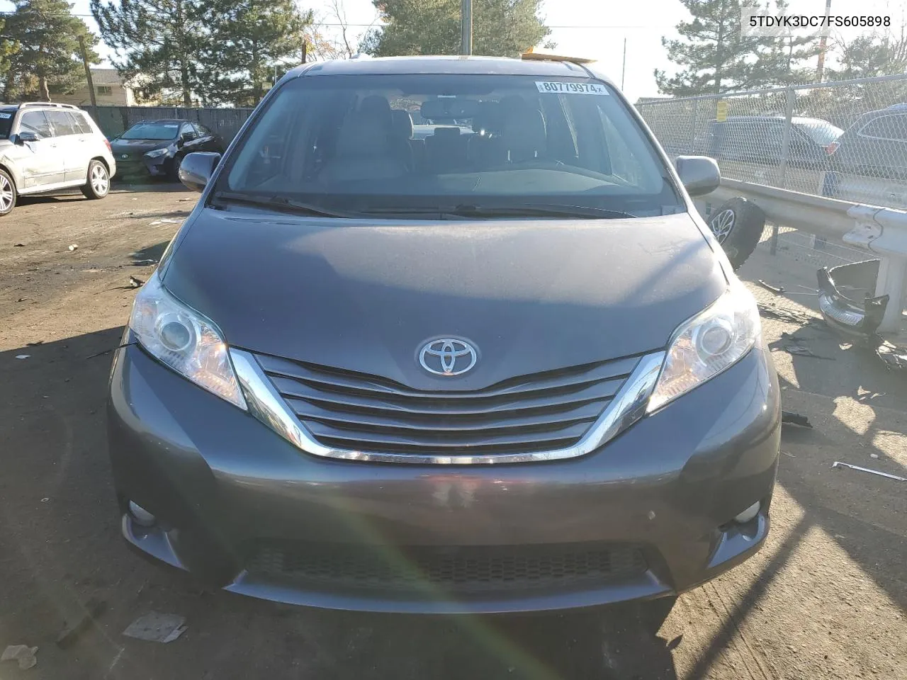 2015 Toyota Sienna Xle VIN: 5TDYK3DC7FS605898 Lot: 80779974