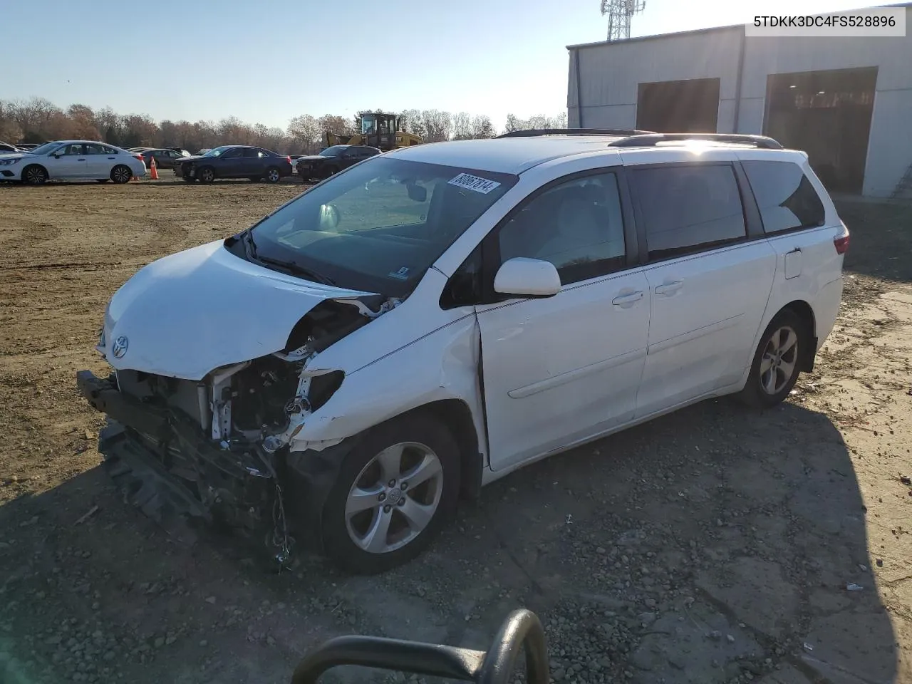 2015 Toyota Sienna Le VIN: 5TDKK3DC4FS528896 Lot: 80867814