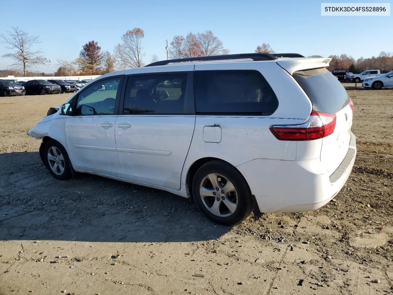 2015 Toyota Sienna Le VIN: 5TDKK3DC4FS528896 Lot: 80867814