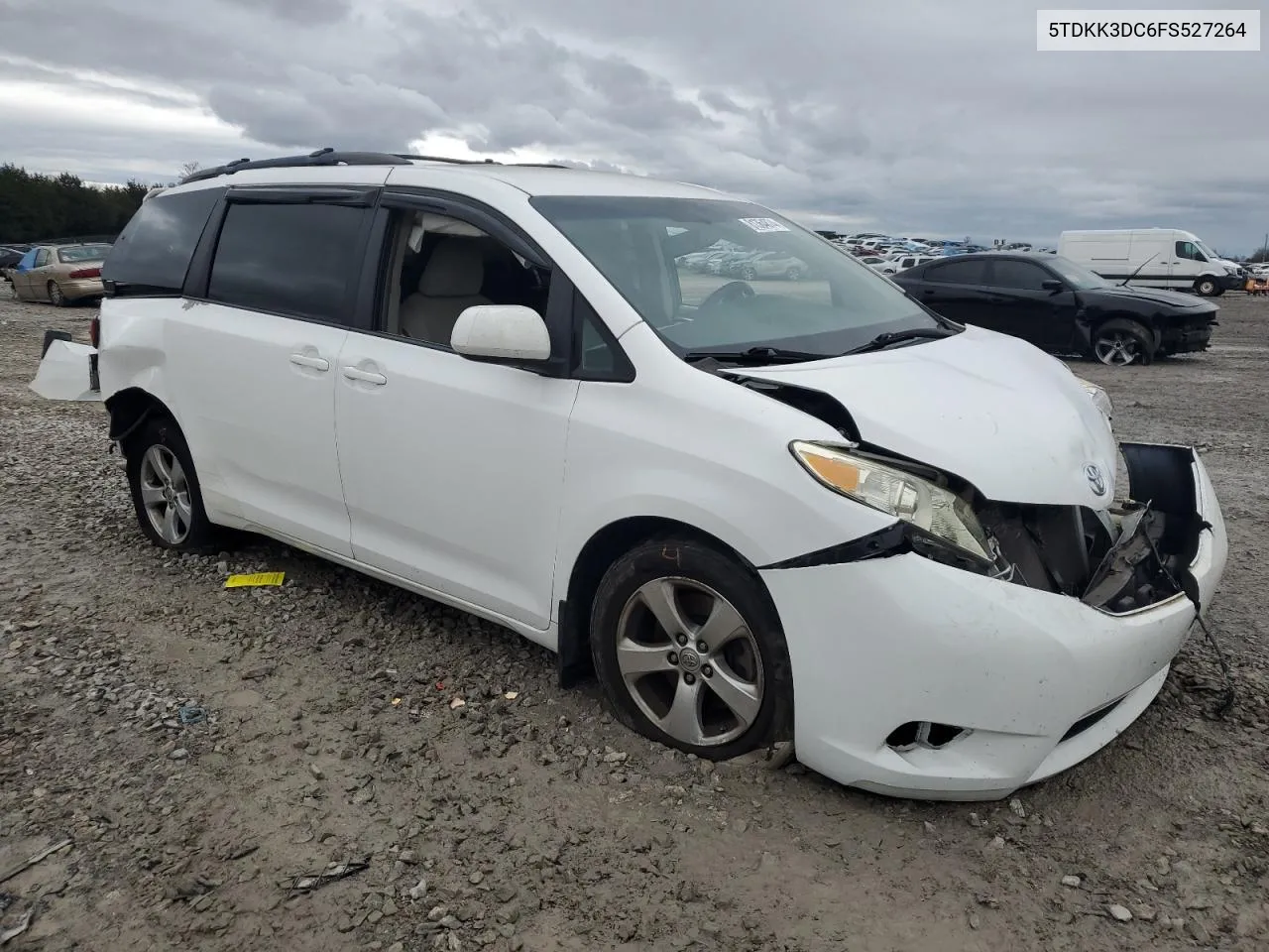 2015 Toyota Sienna Le VIN: 5TDKK3DC6FS527264 Lot: 81364874