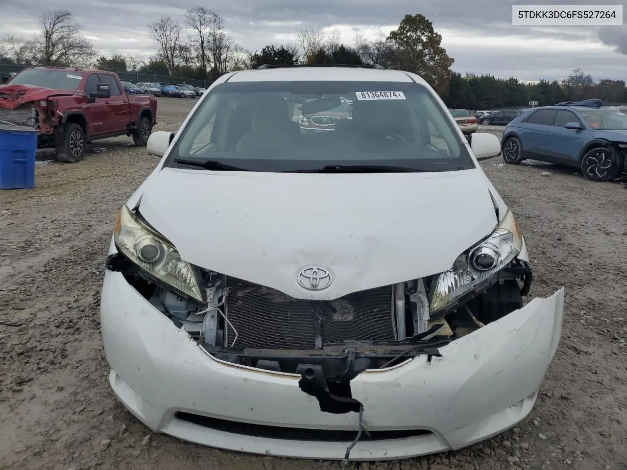 2015 Toyota Sienna Le VIN: 5TDKK3DC6FS527264 Lot: 81364874