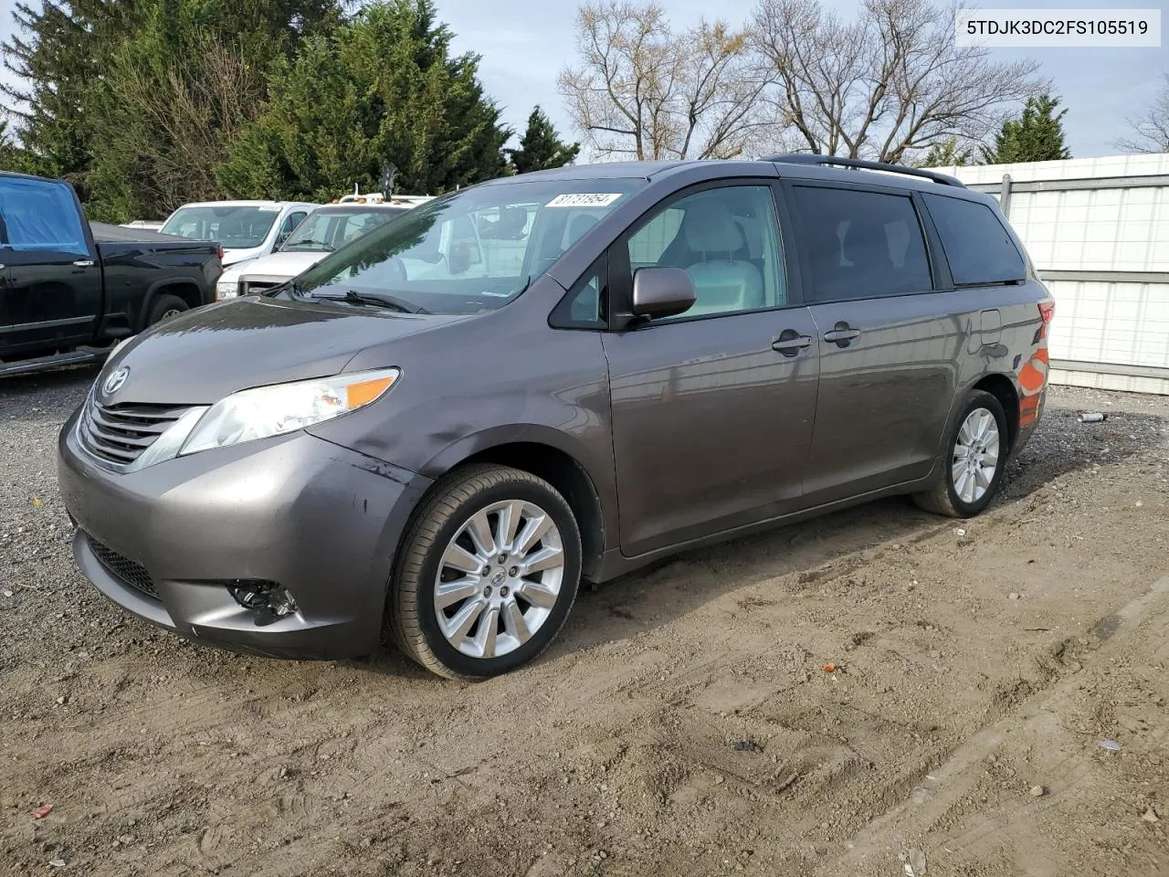 2015 Toyota Sienna Le VIN: 5TDJK3DC2FS105519 Lot: 81731954