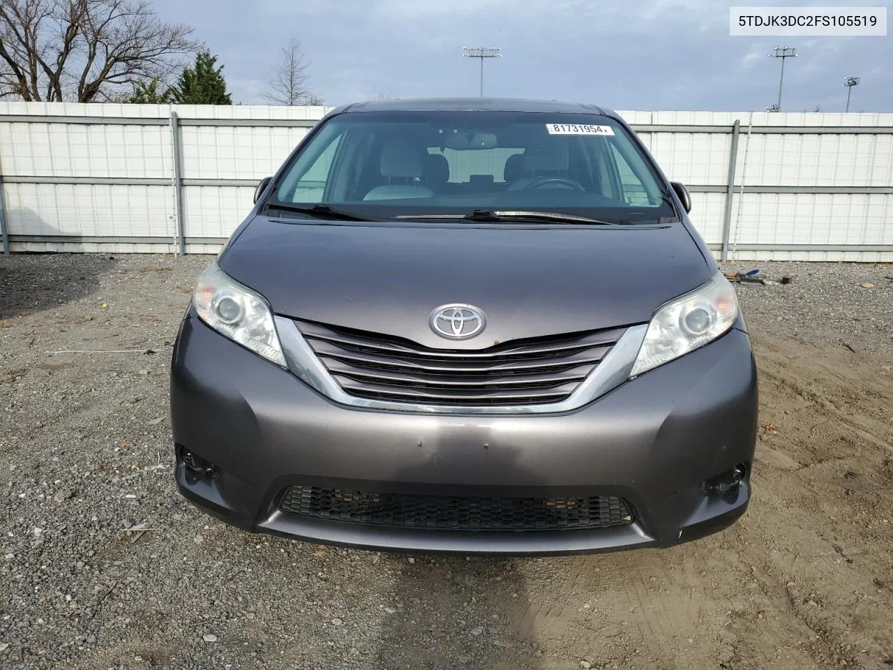 2015 Toyota Sienna Le VIN: 5TDJK3DC2FS105519 Lot: 81731954