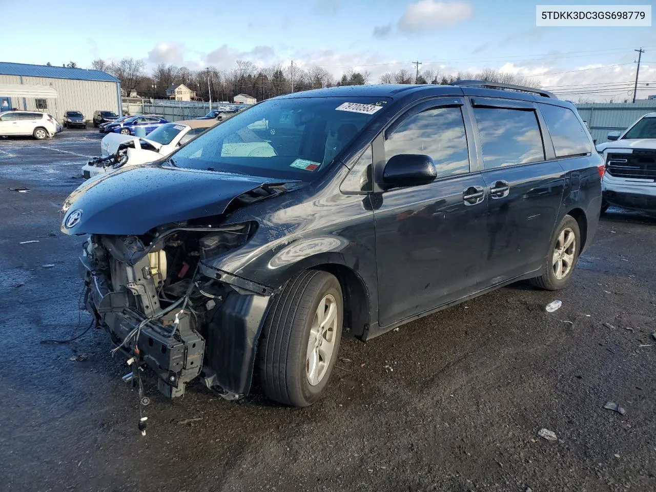 5TDKK3DC3GS698779 2016 Toyota Sienna Le