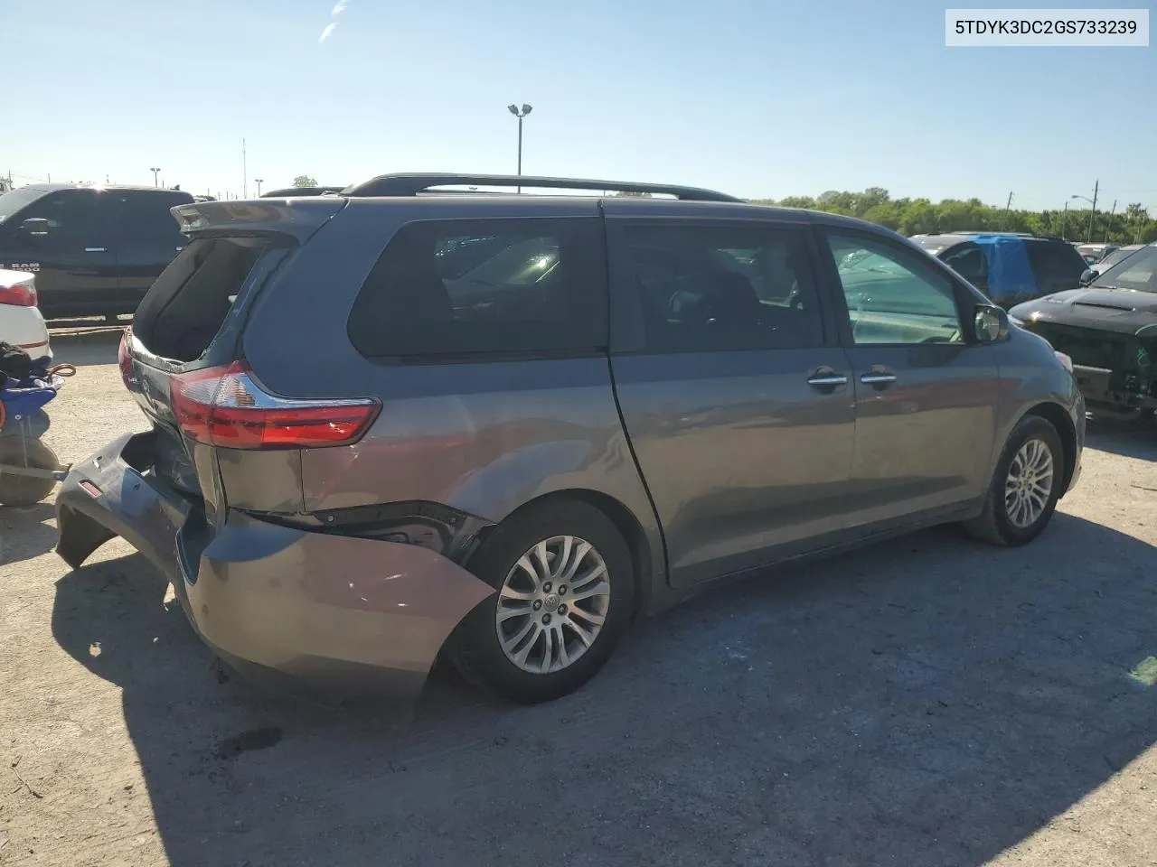 2016 Toyota Sienna Xle VIN: 5TDYK3DC2GS733239 Lot: 58652314