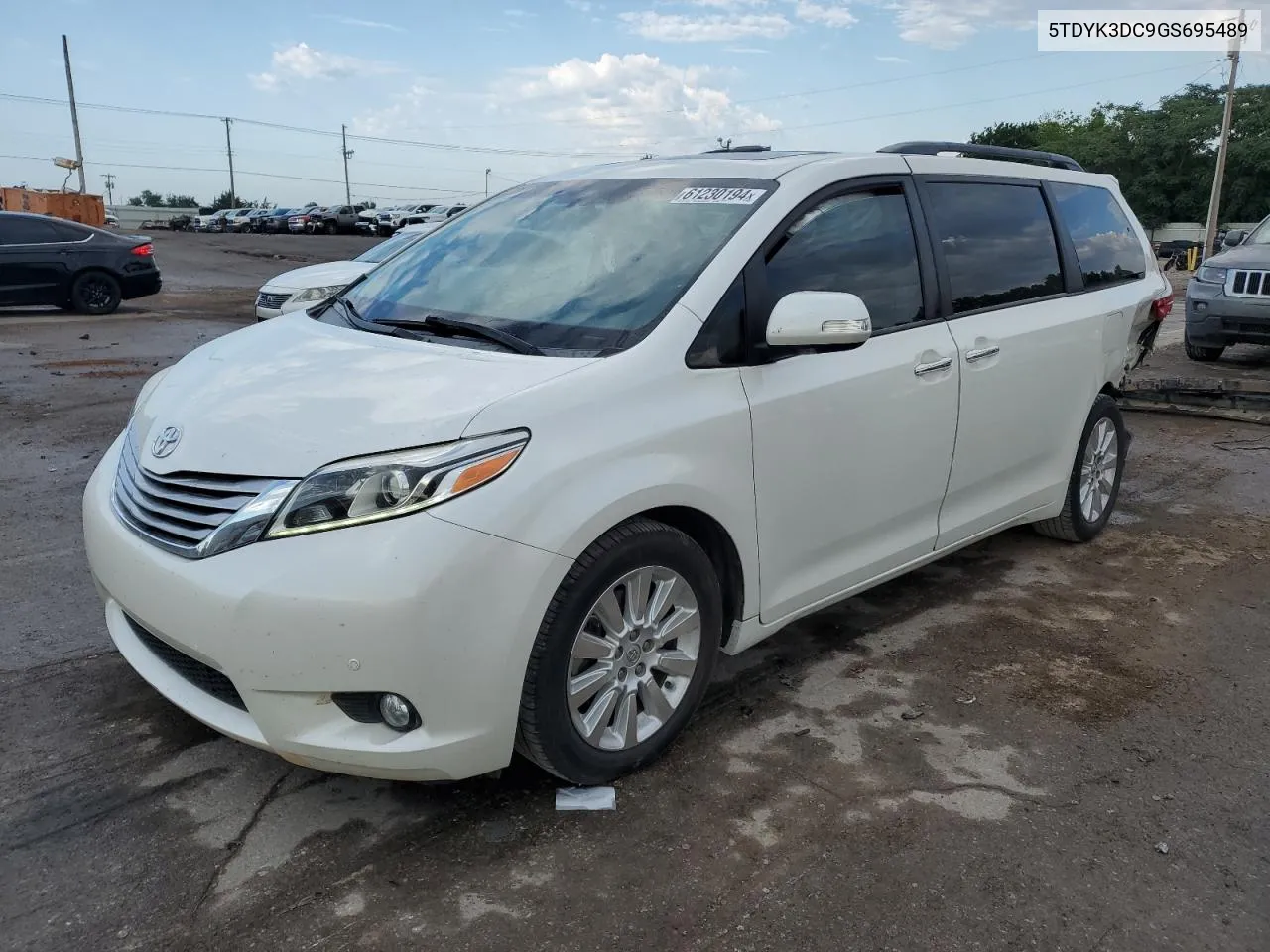 5TDYK3DC9GS695489 2016 Toyota Sienna Xle