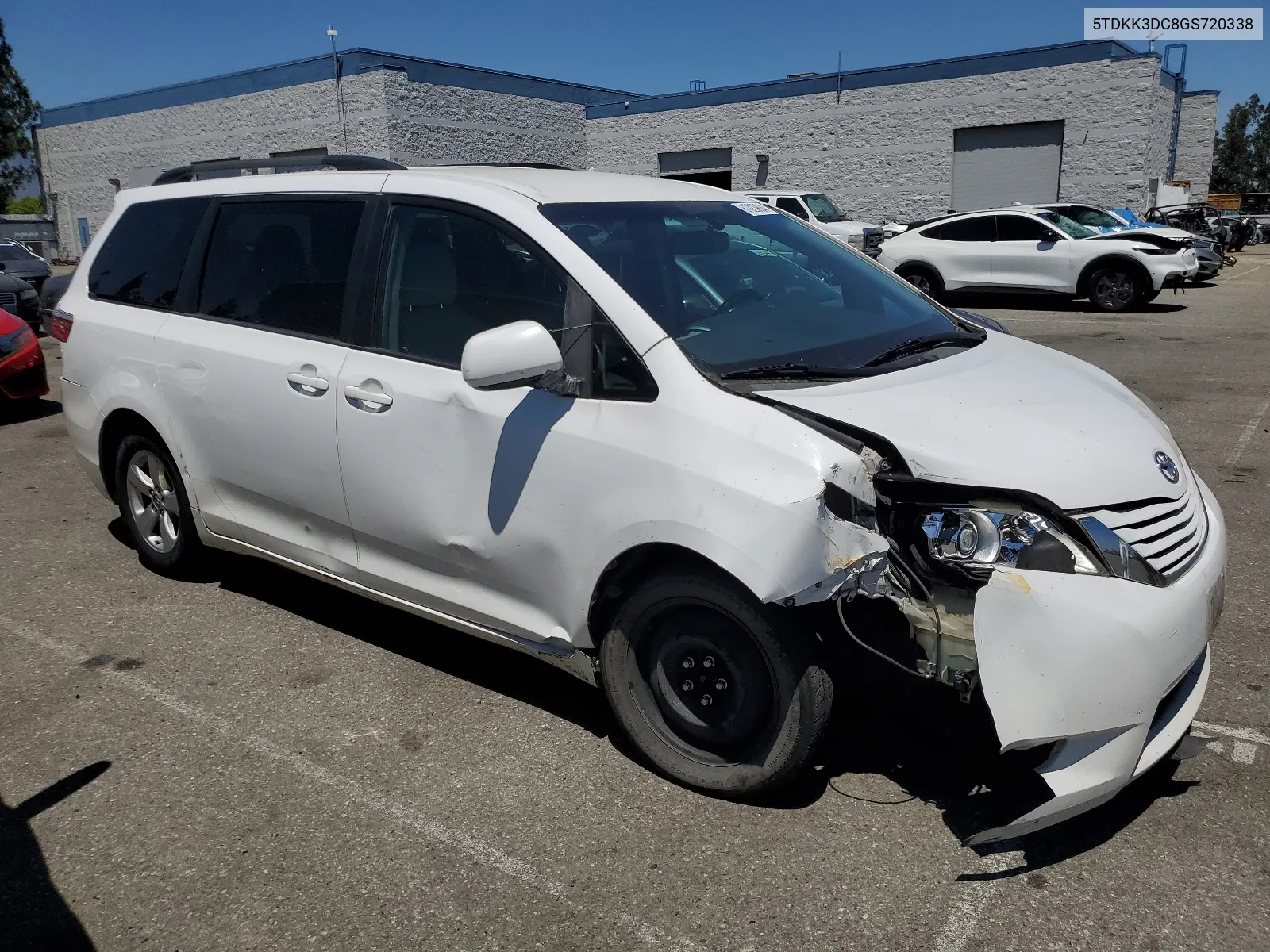 2016 Toyota Sienna Le VIN: 5TDKK3DC8GS720338 Lot: 61323904