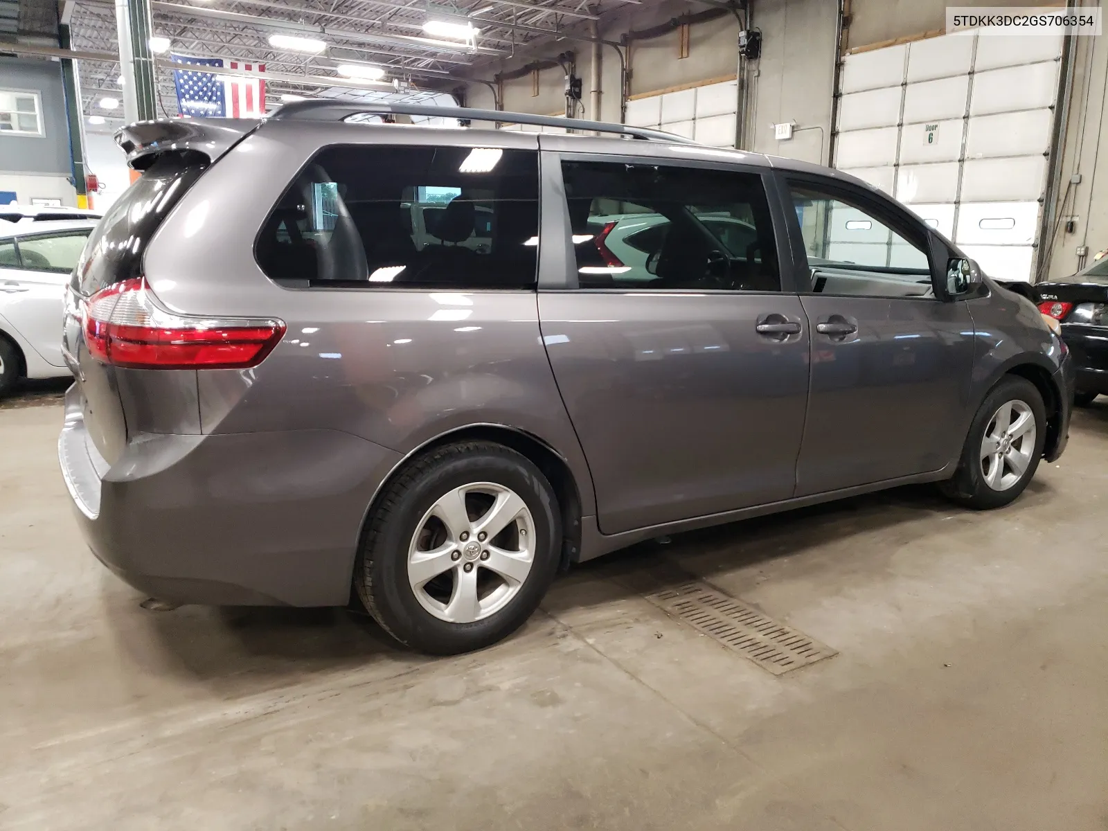 2016 Toyota Sienna Le VIN: 5TDKK3DC2GS706354 Lot: 65851934