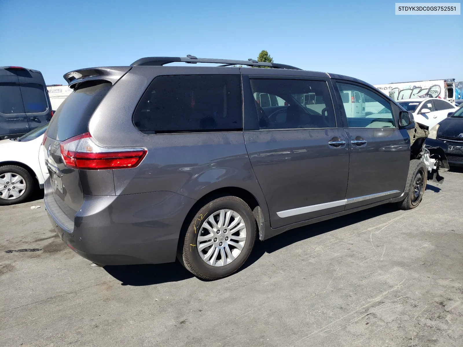 2016 Toyota Sienna Xle VIN: 5TDYK3DC0GS752551 Lot: 67898154