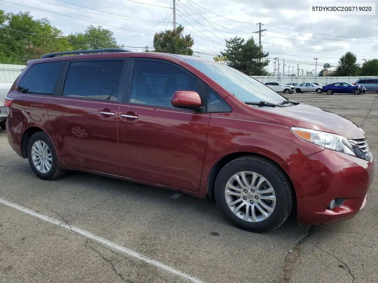 2016 Toyota Sienna Xle VIN: 5TDYK3DC2GS719020 Lot: 68230544