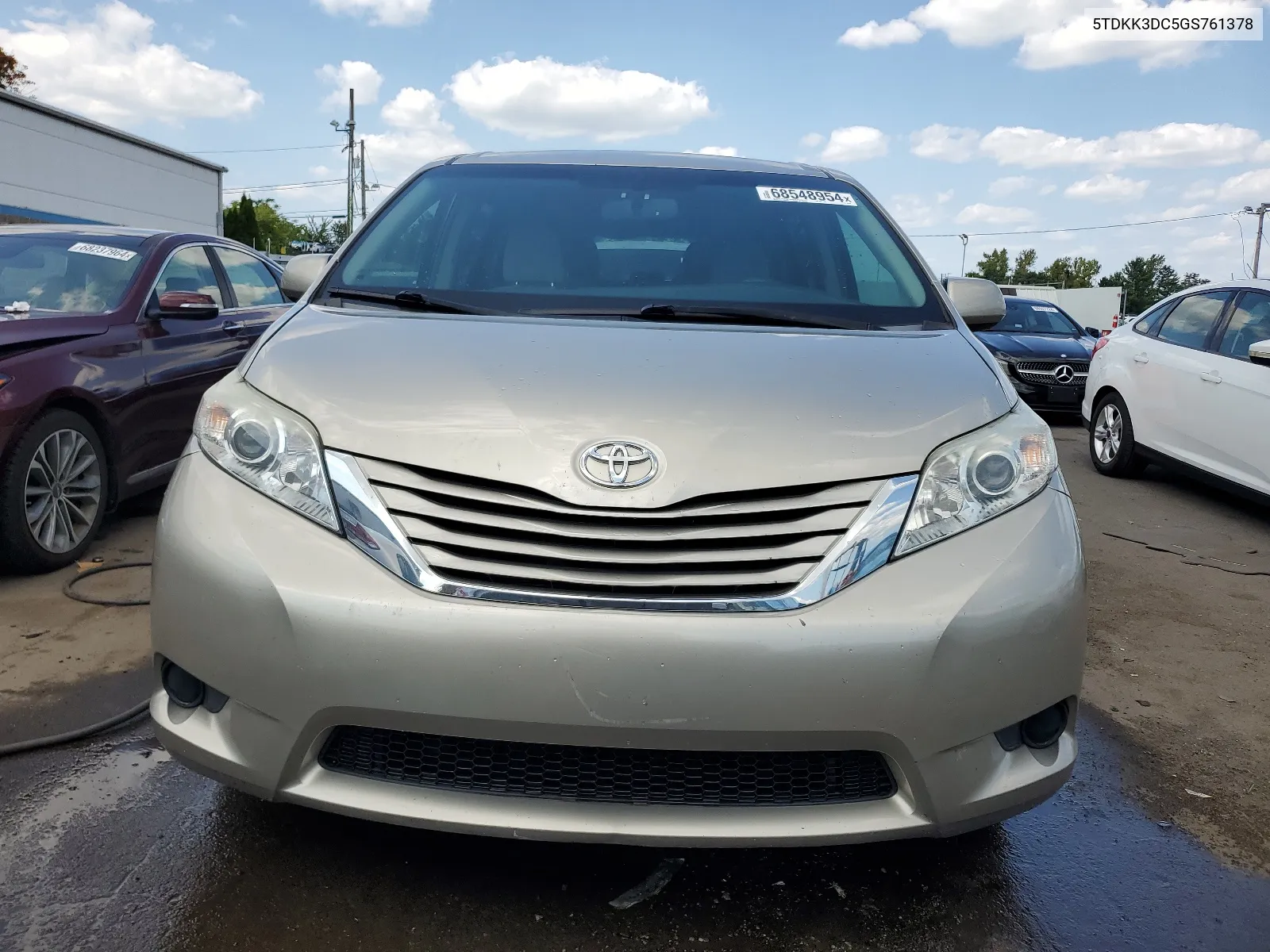 2016 Toyota Sienna Le VIN: 5TDKK3DC5GS761378 Lot: 68548954