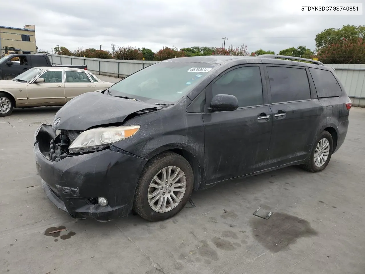 2016 Toyota Sienna Xle VIN: 5TDYK3DC7GS740851 Lot: 68798024