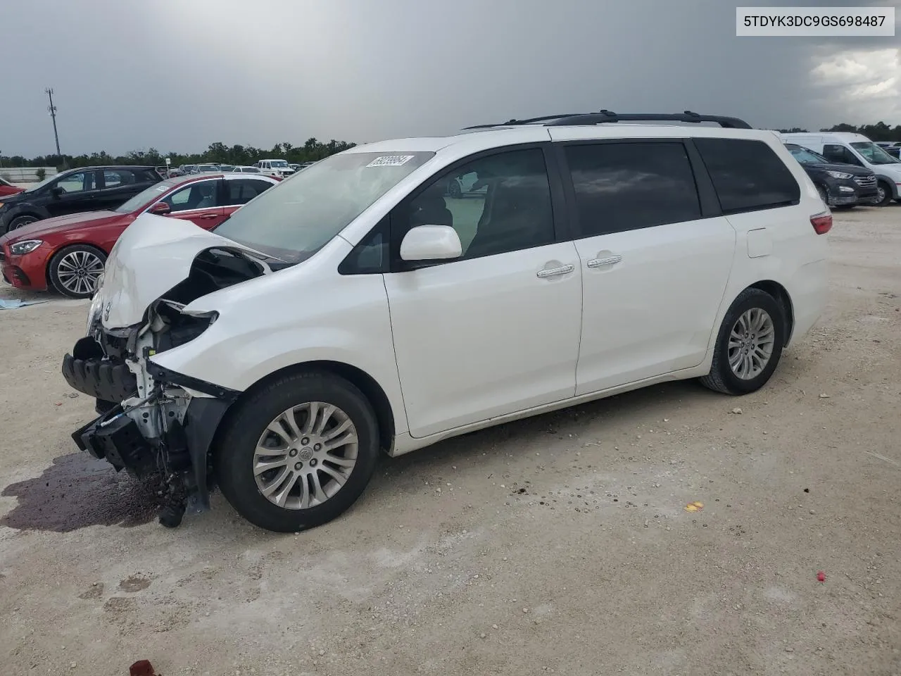 2016 Toyota Sienna Xle VIN: 5TDYK3DC9GS698487 Lot: 69239964