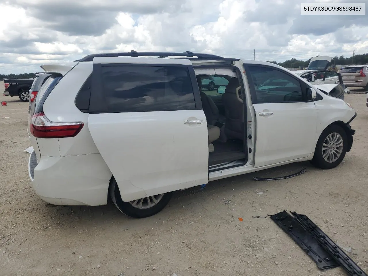 5TDYK3DC9GS698487 2016 Toyota Sienna Xle