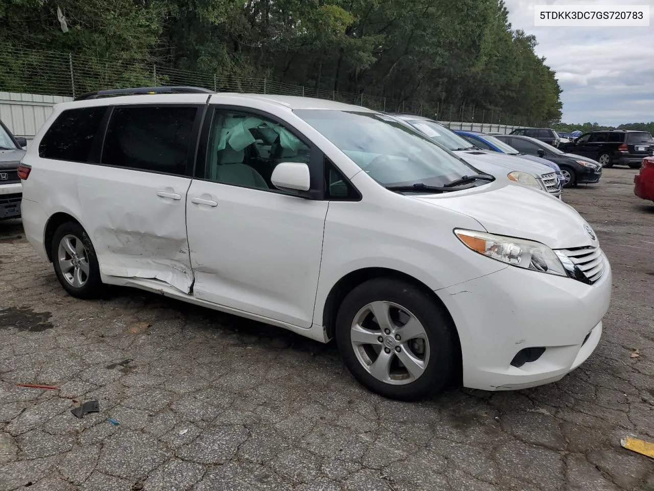 2016 Toyota Sienna Le VIN: 5TDKK3DC7GS720783 Lot: 69812594