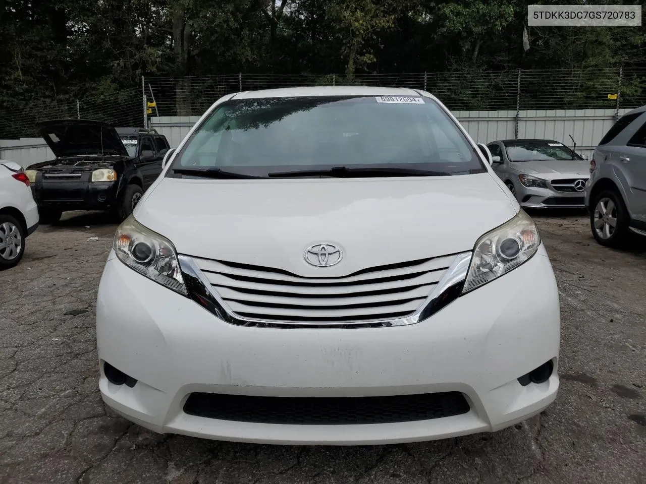 2016 Toyota Sienna Le VIN: 5TDKK3DC7GS720783 Lot: 69812594