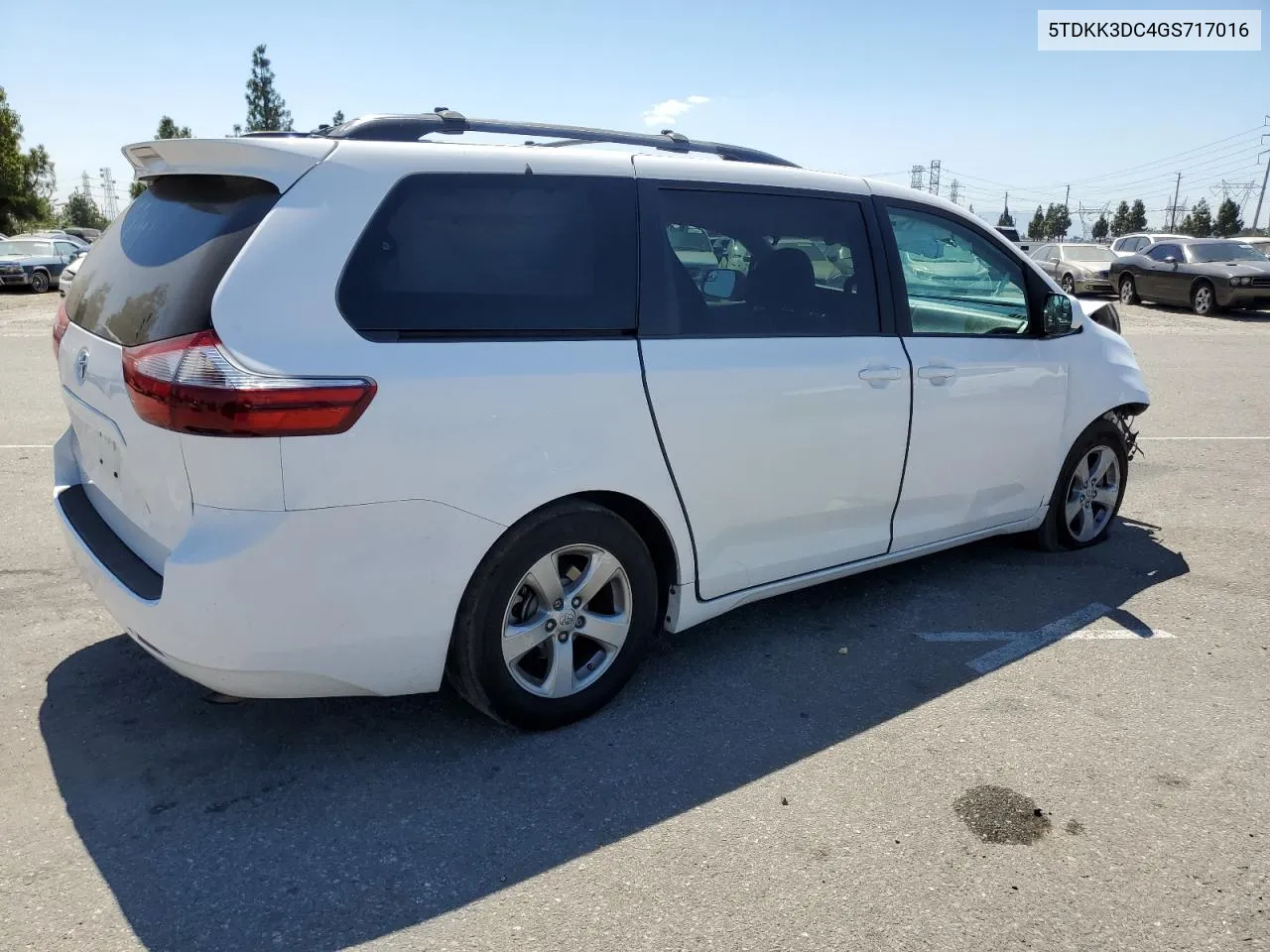 2016 Toyota Sienna Le VIN: 5TDKK3DC4GS717016 Lot: 70089664