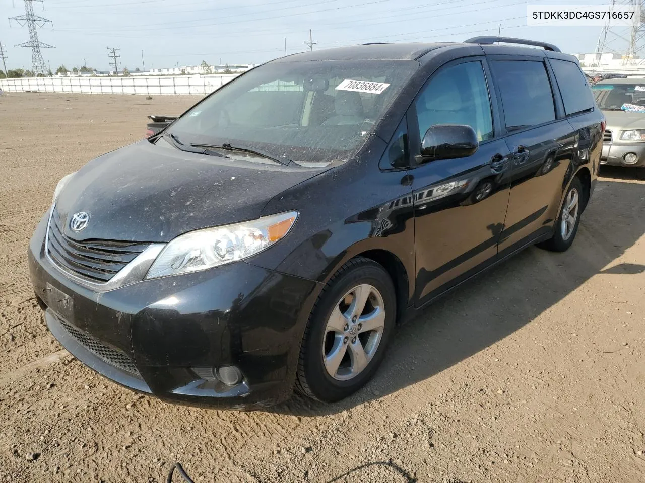 2016 Toyota Sienna Le VIN: 5TDKK3DC4GS716657 Lot: 70836884