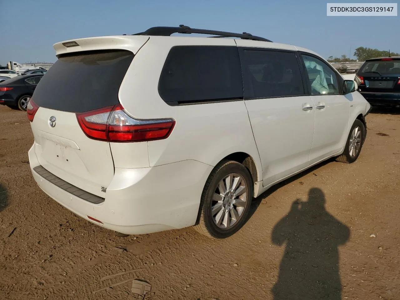 2016 Toyota Sienna Xle VIN: 5TDDK3DC3GS129147 Lot: 70888764