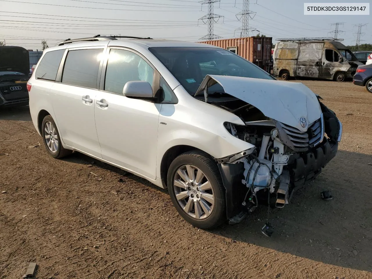 5TDDK3DC3GS129147 2016 Toyota Sienna Xle