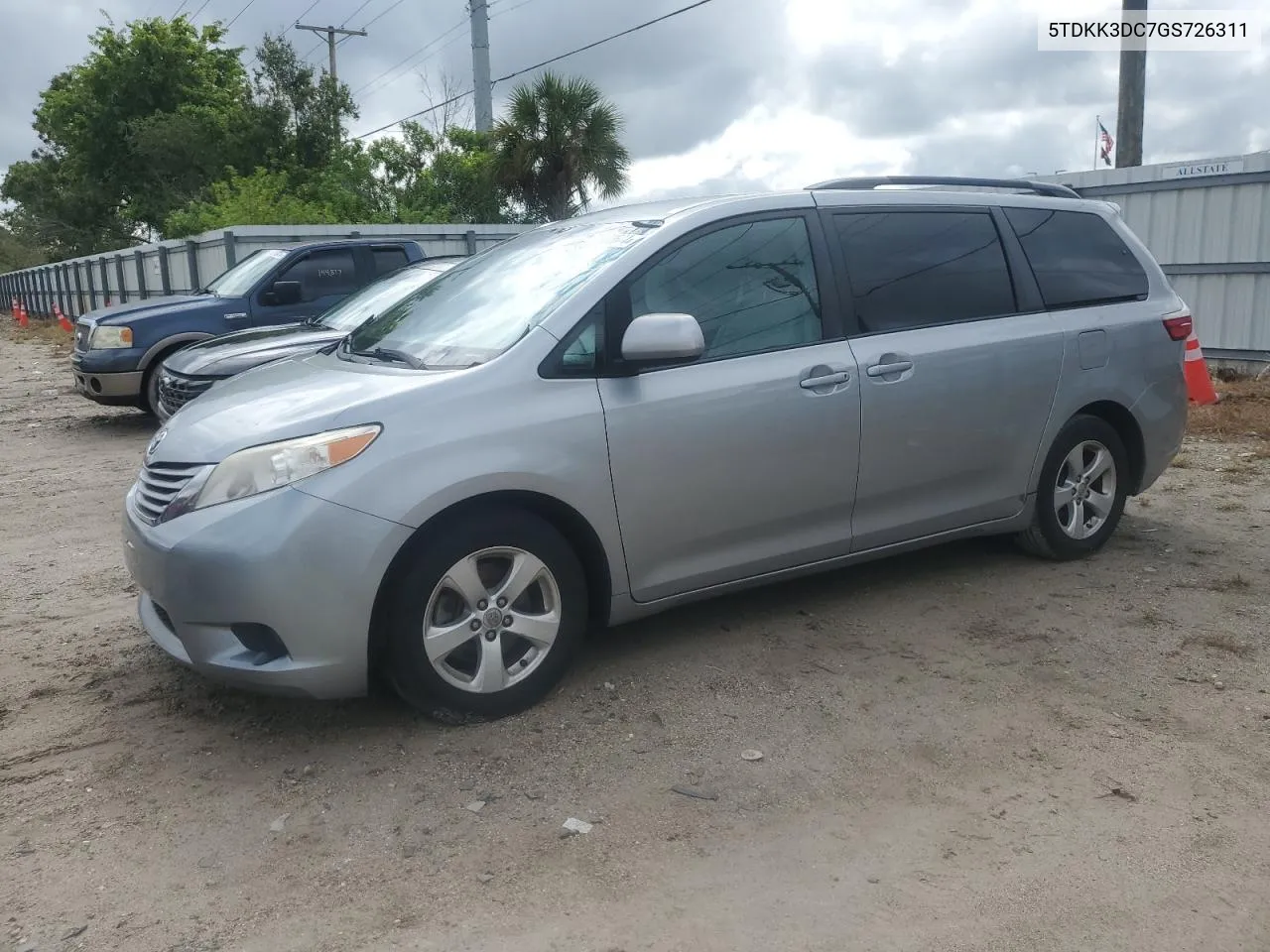 2016 Toyota Sienna Le VIN: 5TDKK3DC7GS726311 Lot: 70902644