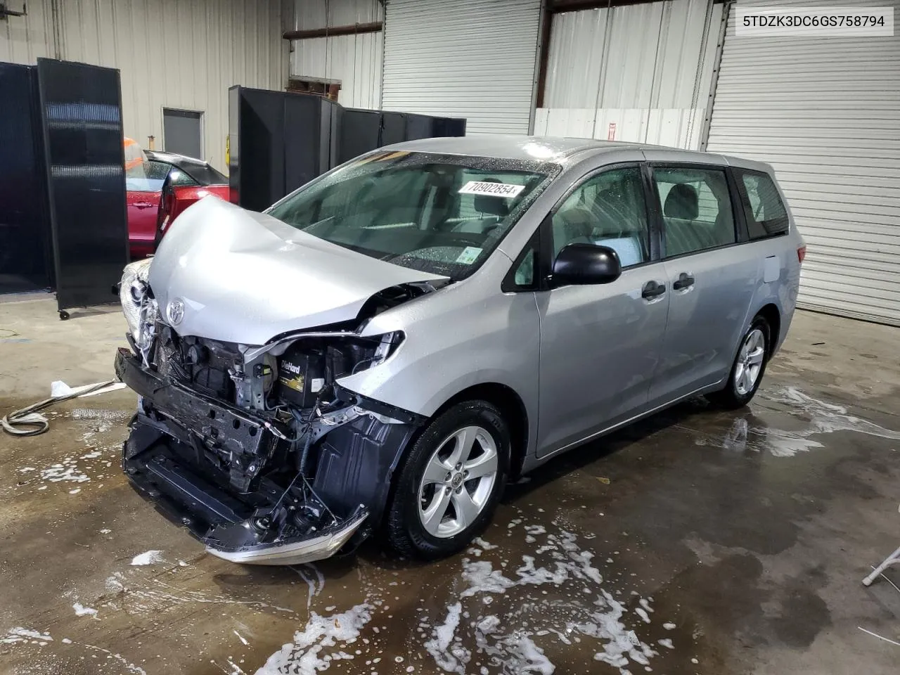 2016 Toyota Sienna VIN: 5TDZK3DC6GS758794 Lot: 70902854