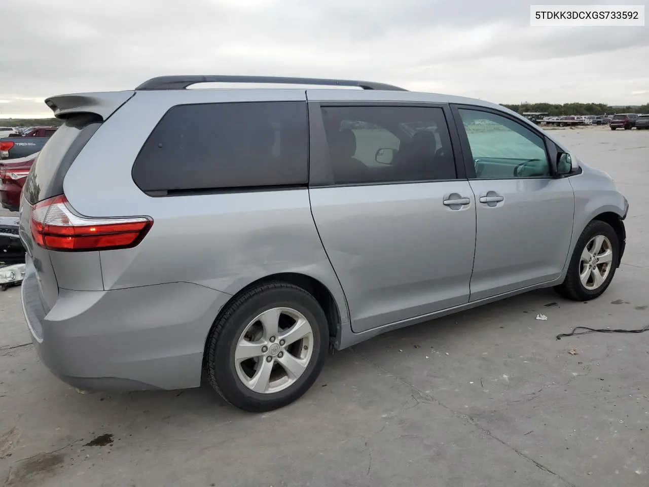 2016 Toyota Sienna Le VIN: 5TDKK3DCXGS733592 Lot: 71187224