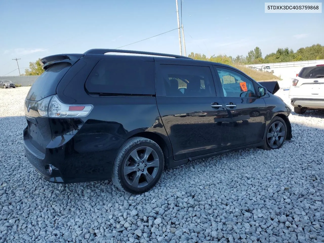 2016 Toyota Sienna Se VIN: 5TDXK3DC4GS759868 Lot: 71584114