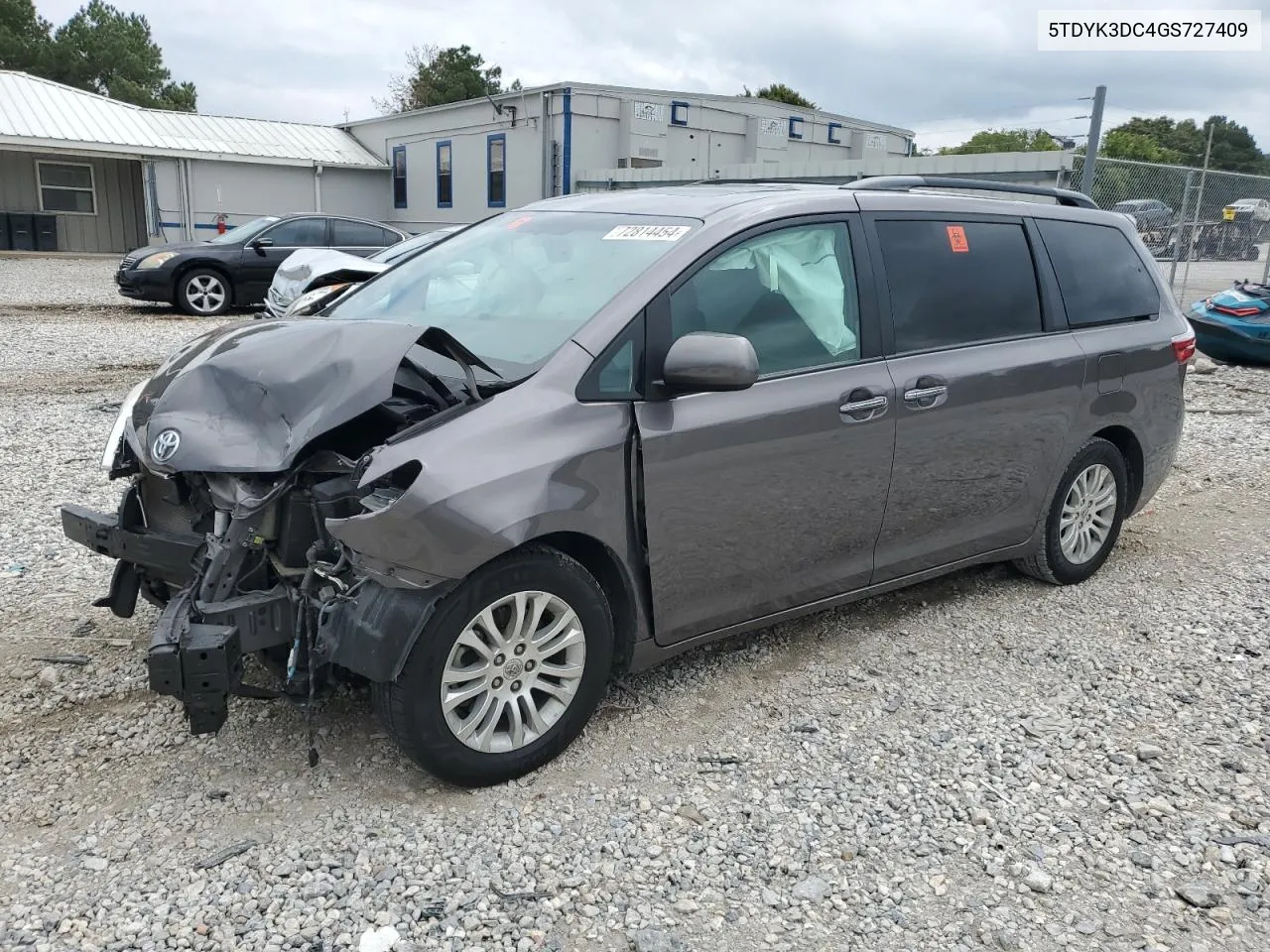 2016 Toyota Sienna Xle VIN: 5TDYK3DC4GS727409 Lot: 72814454