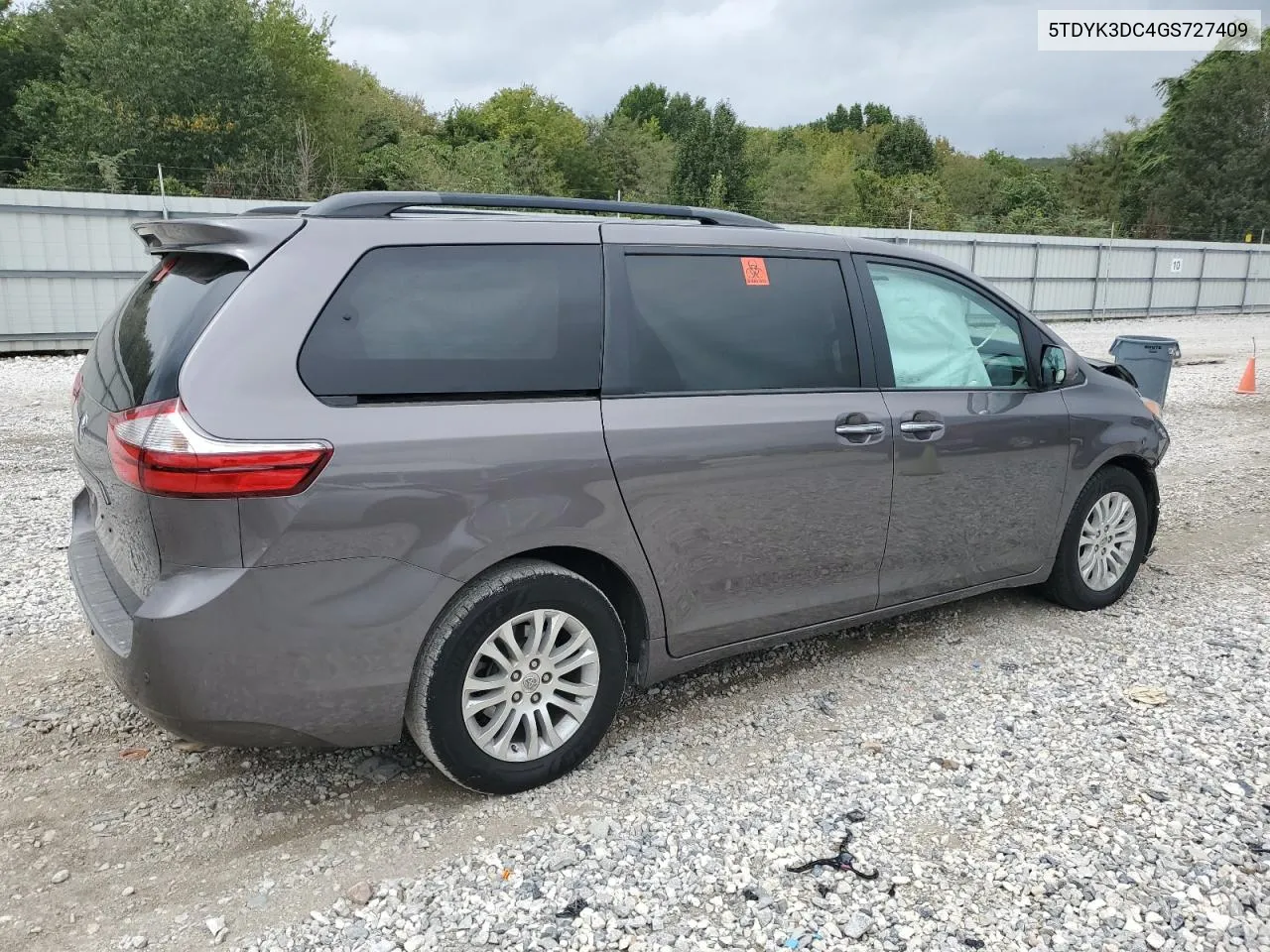 2016 Toyota Sienna Xle VIN: 5TDYK3DC4GS727409 Lot: 72814454