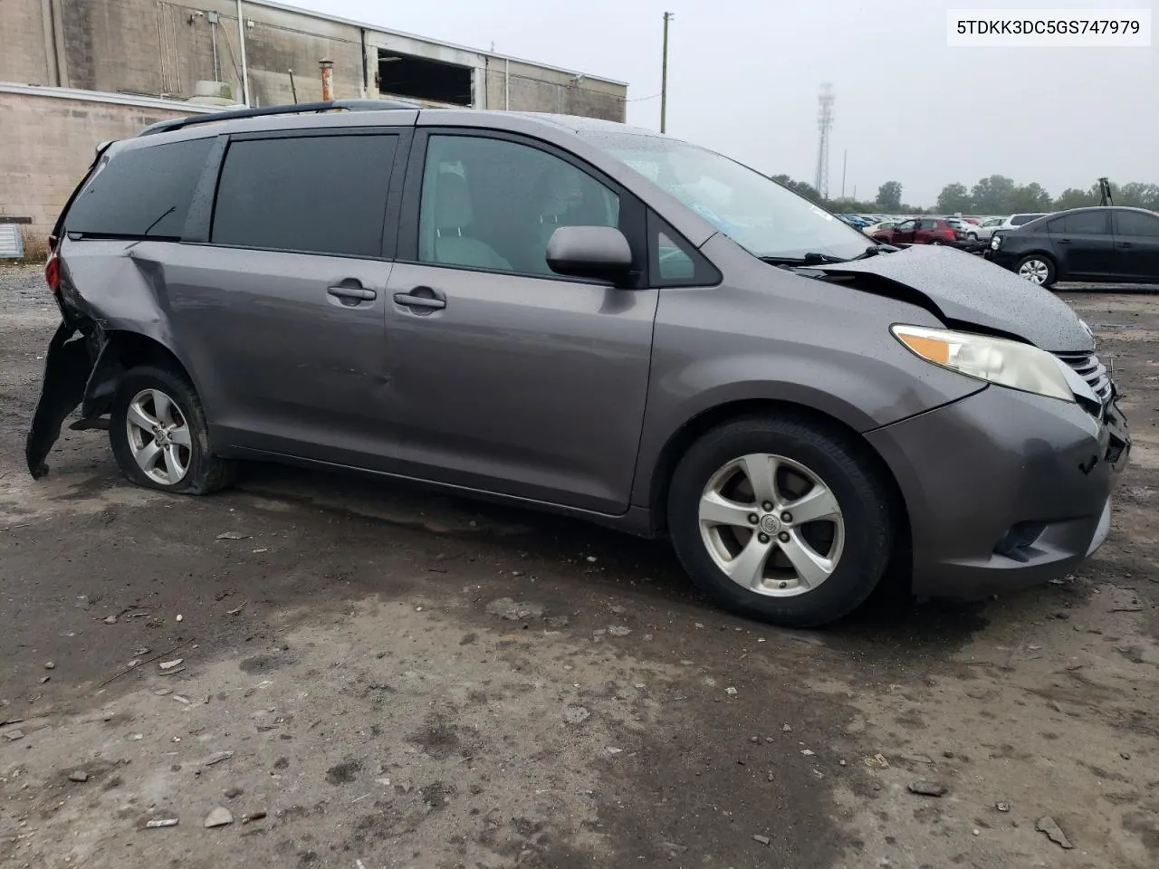 2016 Toyota Sienna Le VIN: 5TDKK3DC5GS747979 Lot: 73238184